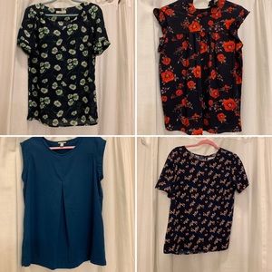 Bundle of 4 blouses.